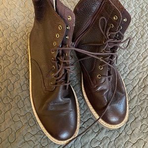 Clarks - burgundy leather boots size 7.5